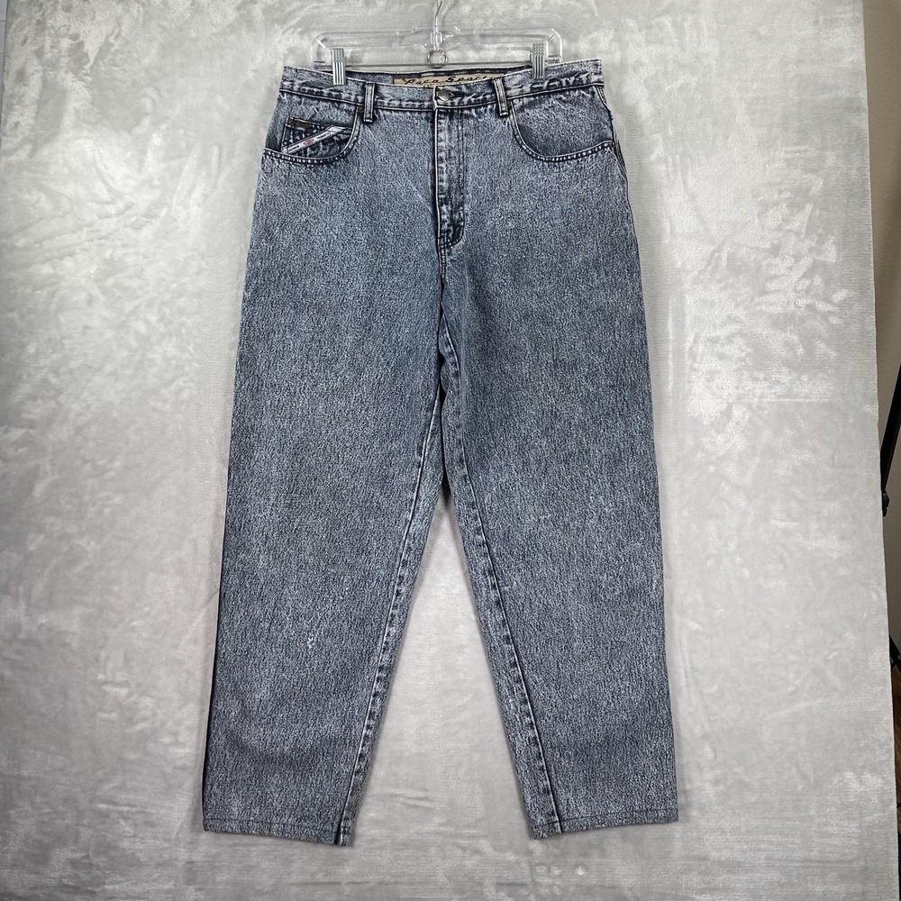 VTG Paco Sport Jeans Mens 34x30 Acid Wash Gray Denim Baggy Loose Fit Streetwear